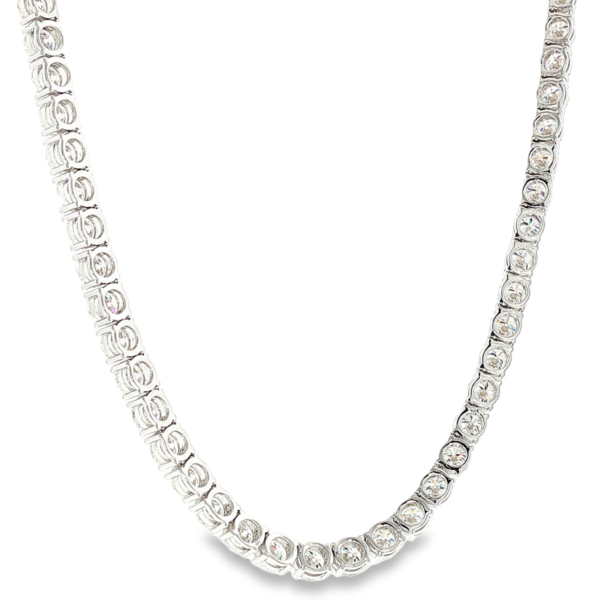 Aurora Statement Tennis Chain – 5mm Moissanite | 925 Sterling Silver