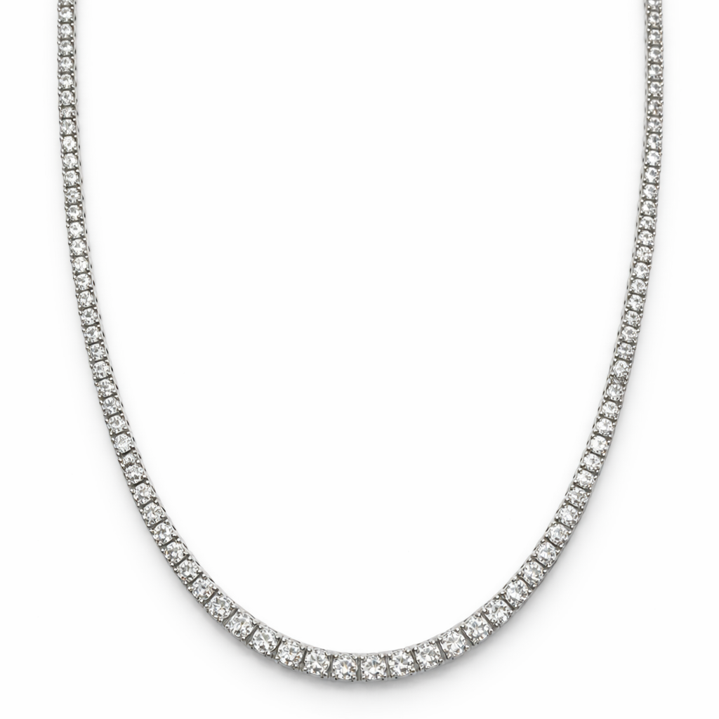 Collar de tenis Aurora Fine - Moissanita de 2 mm | Plata de ley 925