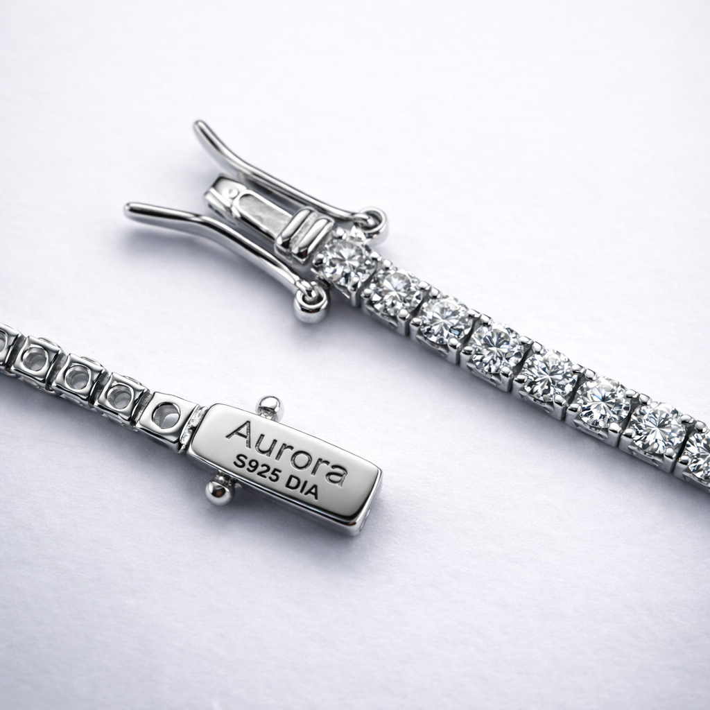 Aurora Fine Tennis Bracelet – 2 mm Diamond | 925 Sterling Silver