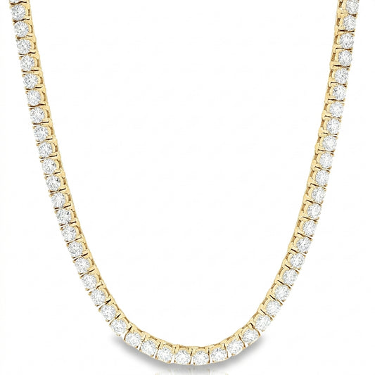 Aurora Everyday Tennis Chain – 3mm Moissanite | 14K Yellow Gold