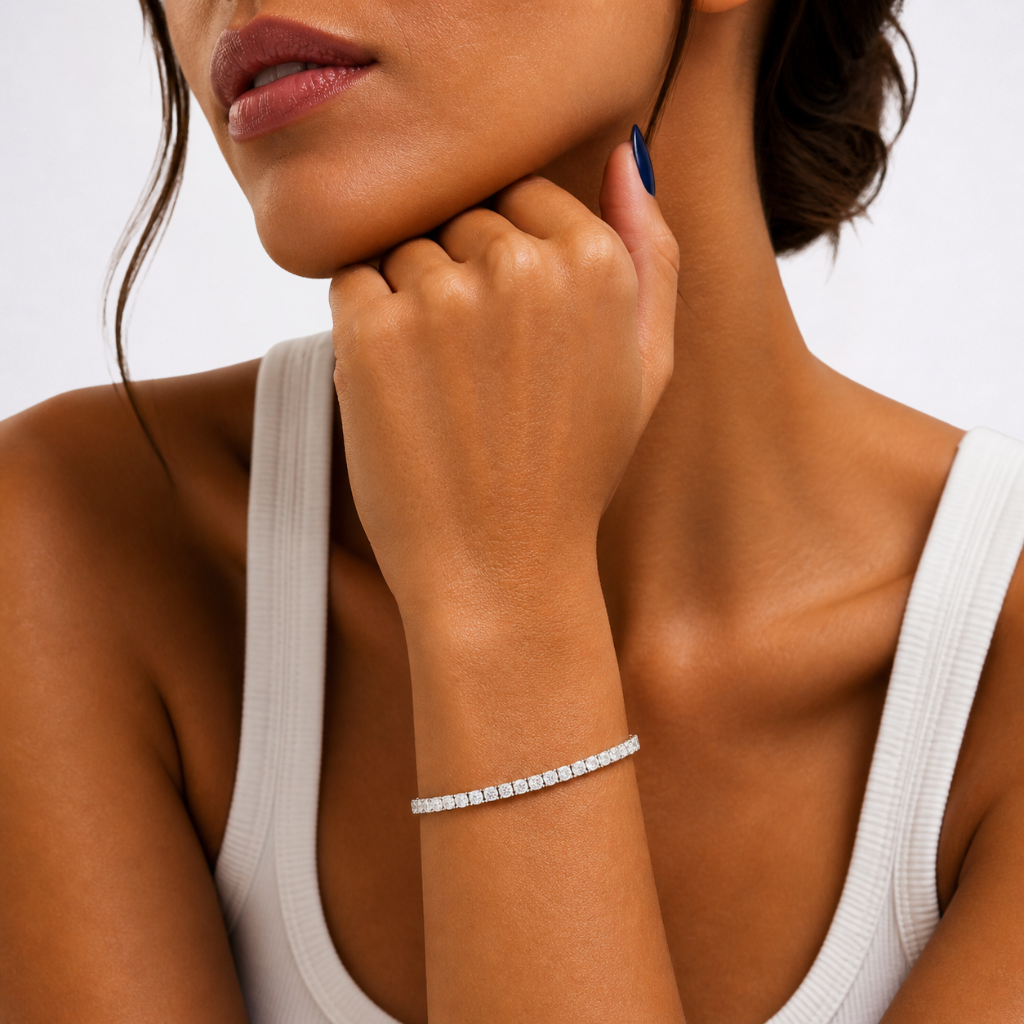 Aurora Signature Tennis Bracelet – 3 mm Diamond | 925 Sterling Silver