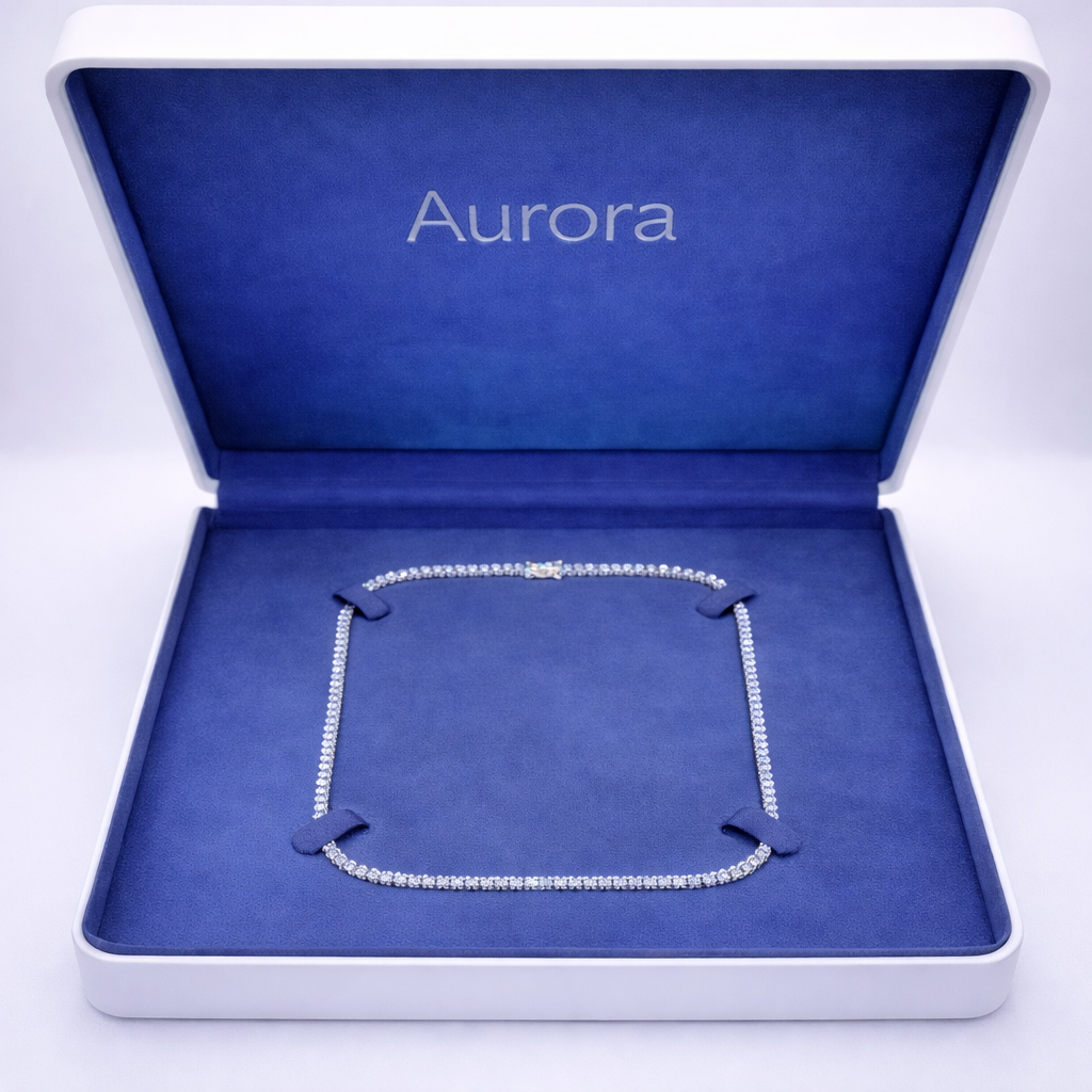 Cadena de tenis Aurora Signature – Diamantes de 3 mm | Plata de ley 925