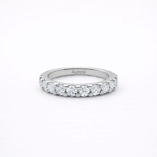 Aurora Signature Eternity Ring – 3 mm Moissanite | 925 Sterling Silver