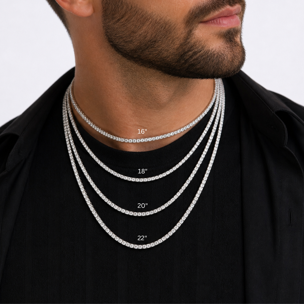 Cadena de Tenis Aurora Signature – Moissanita de 3 mm | Plata de Ley 925