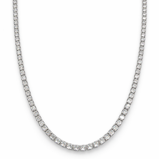 Aurora Signature Tennis Chain – 3 mm Moissanite | 925 Sterling Silver