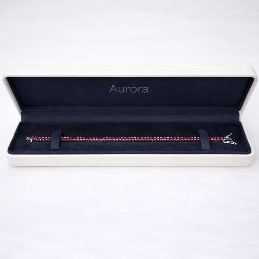 Aurora Signature Tennis Bracelet – 3 mm Ruby | 925 Sterling Silver