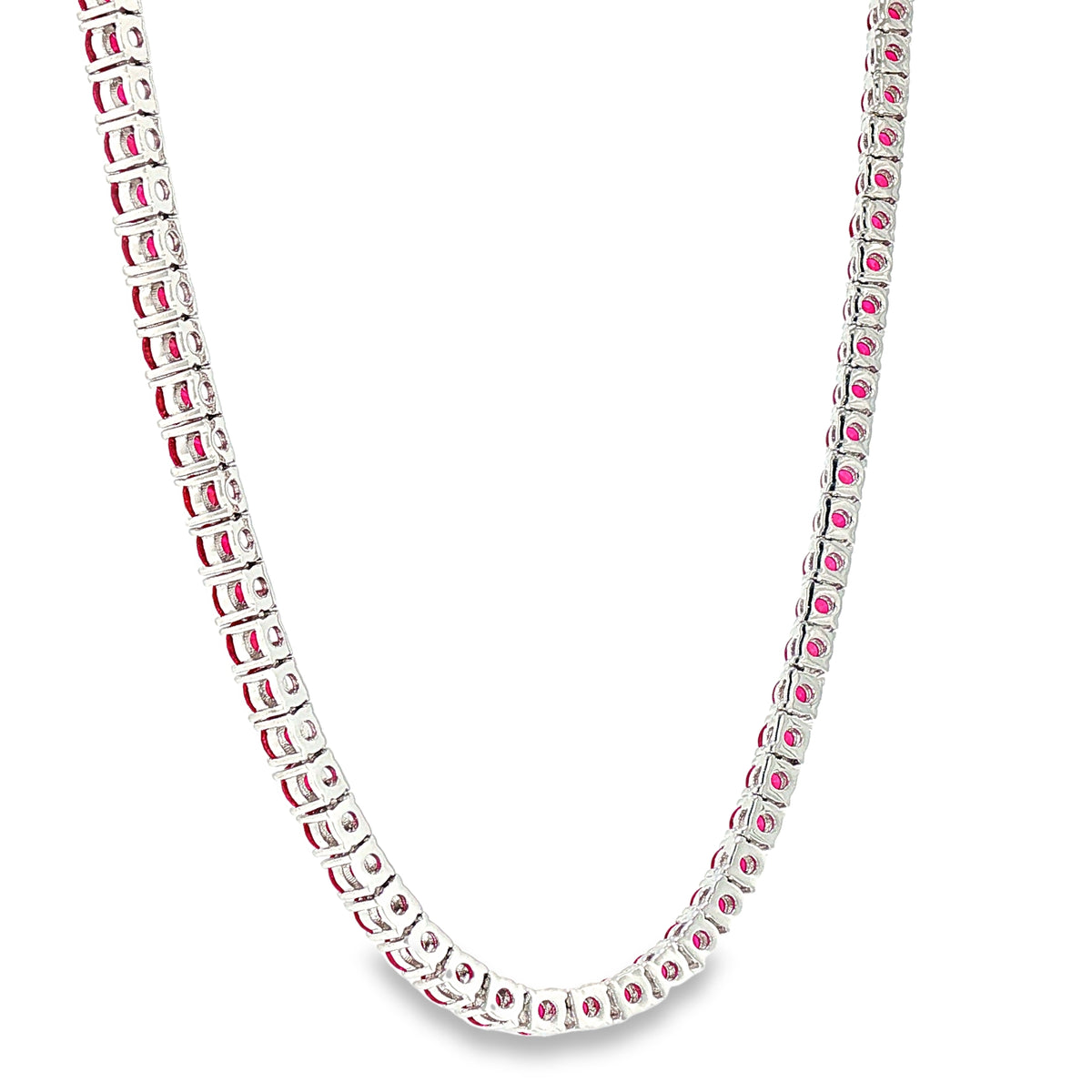 Aurora Everyday Tennis Chain – 3mm Ruby | 925 Sterling Silver