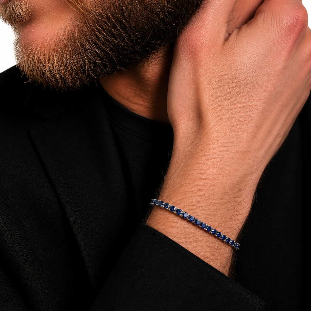 Aurora Signature Tennis Bracelet – 3 mm Sapphire | 925 Sterling Silver