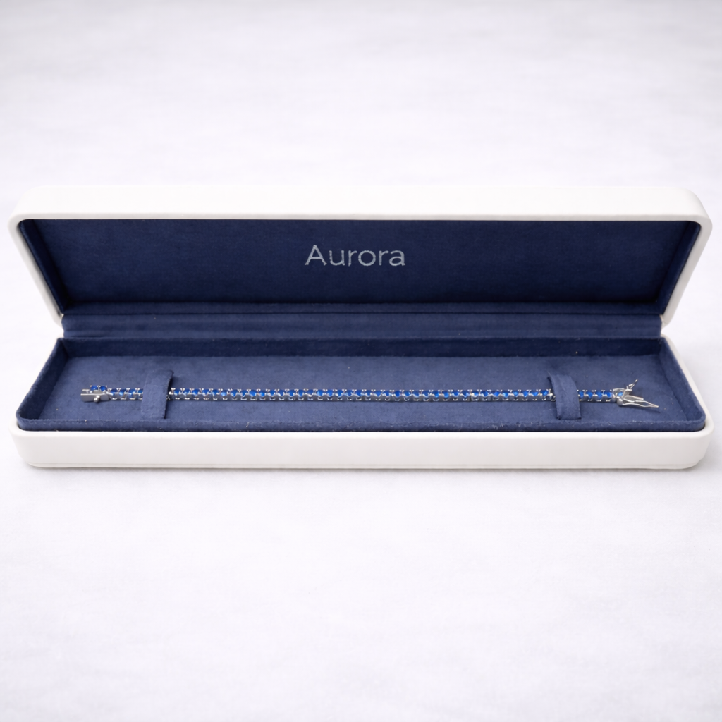 Aurora Signature Tennis Bracelet – 3 mm Sapphire | 925 Sterling Silver