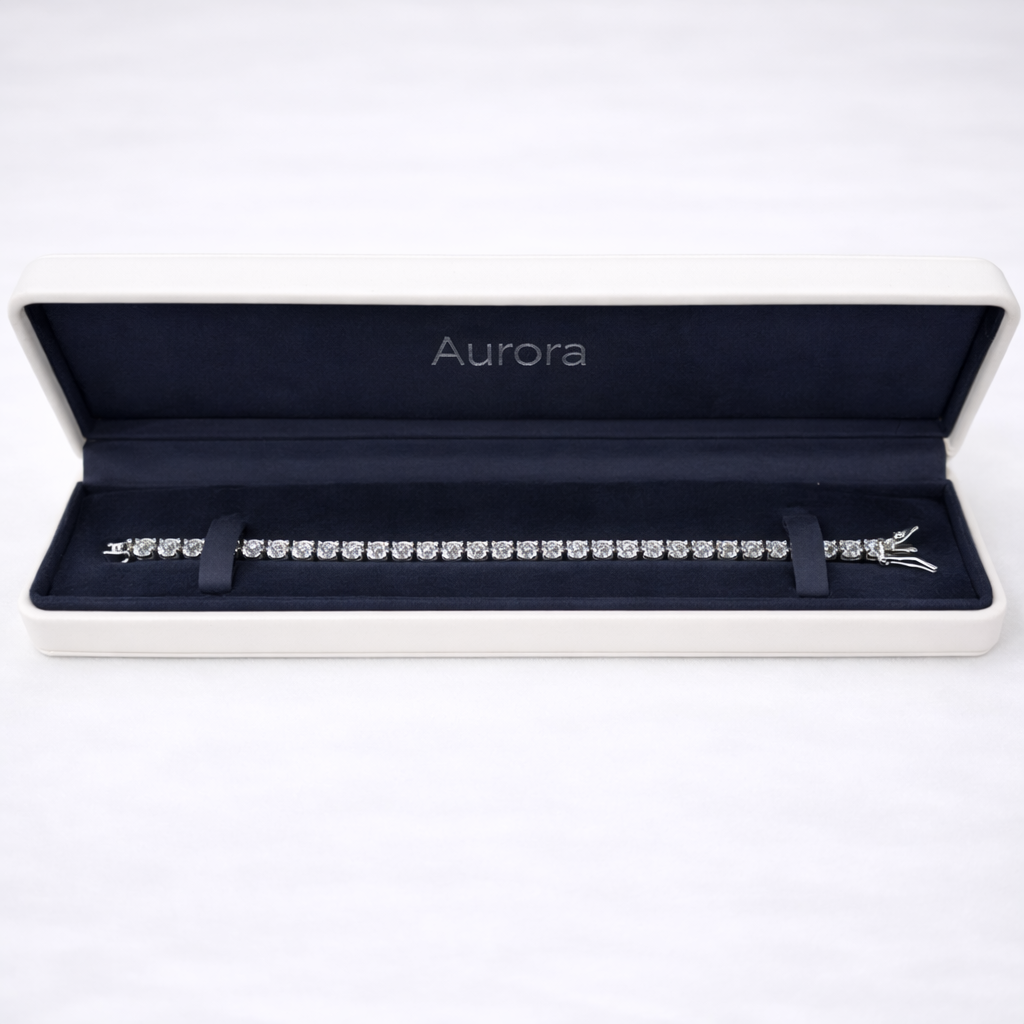 Aurora Statement Tennis Bracelet – 5 mm Moissanite | 925 Sterling Silver