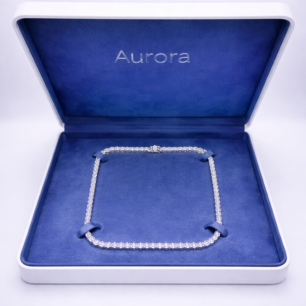 Aurora Statement Tennis Chain – 5 mm Moissanite | 925 Sterling Silver
