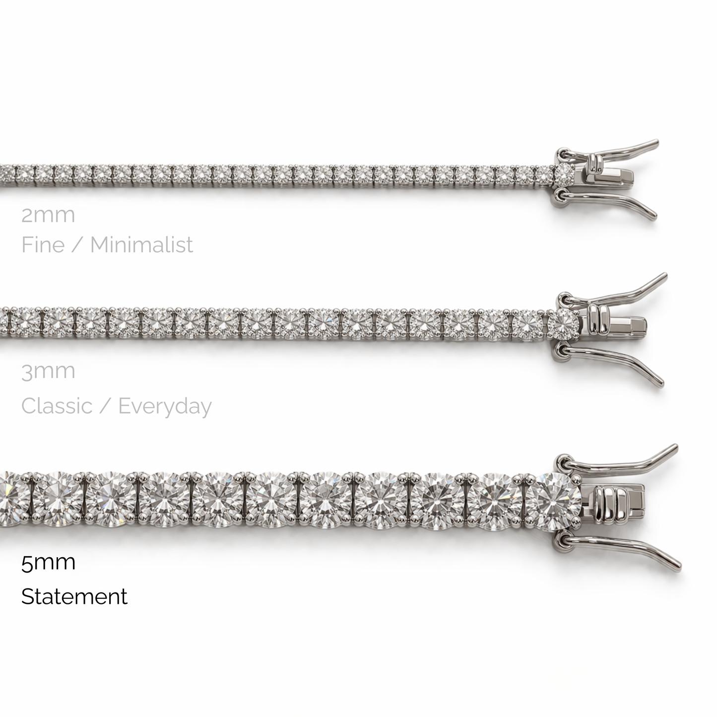 Aurora Statement Tennis Chain – 5 mm Moissanite | 925 Sterling Silver