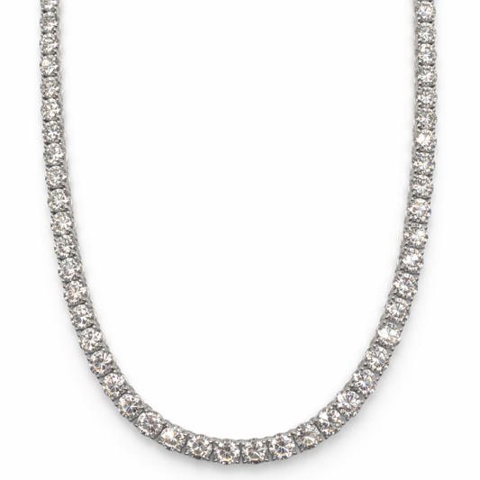 Aurora Statement Tennis Chain – 5 mm Moissanite | 925 Sterling Silver