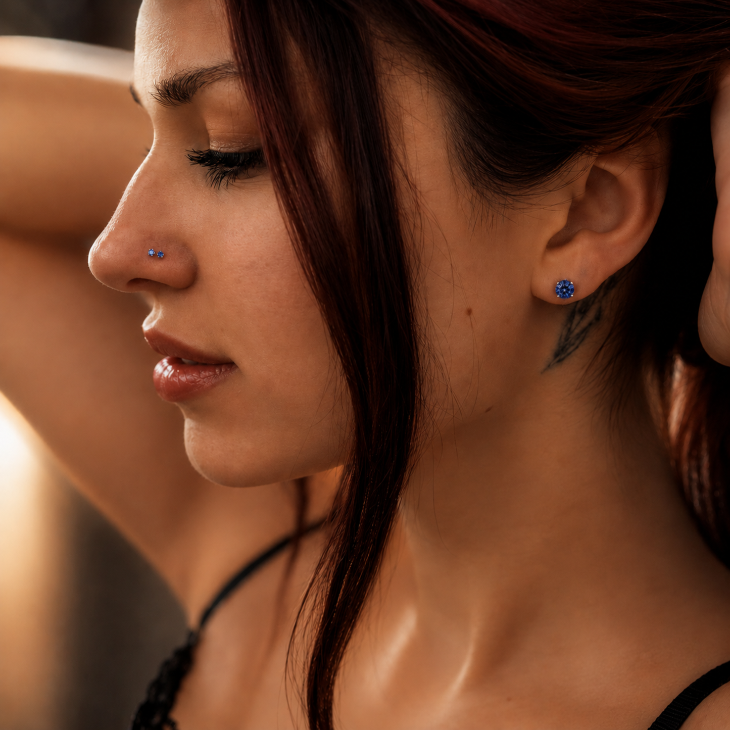 Aurora Fine Sapphire Solitaire Stud Earrings – 5 mm | 925 Sterling Silver