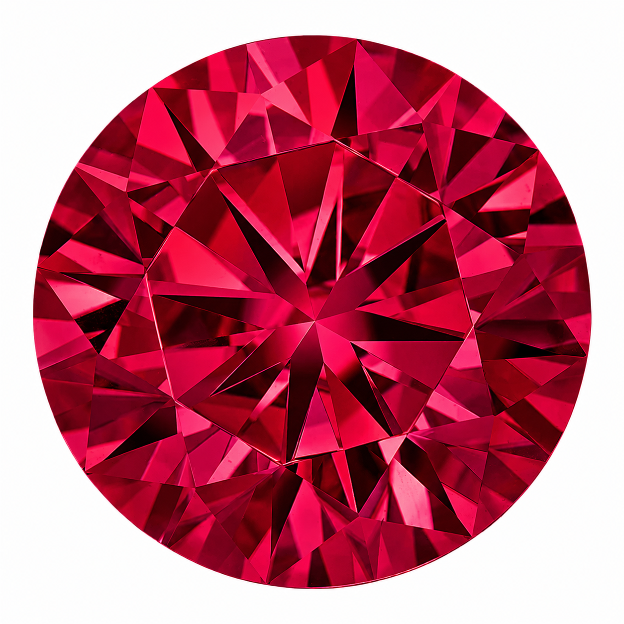 5mm Round Brilliant Lab-Grown Ruby with Display Case