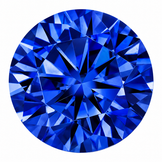 5mm Round Brilliant Lab-Grown Sapphire with Display Case