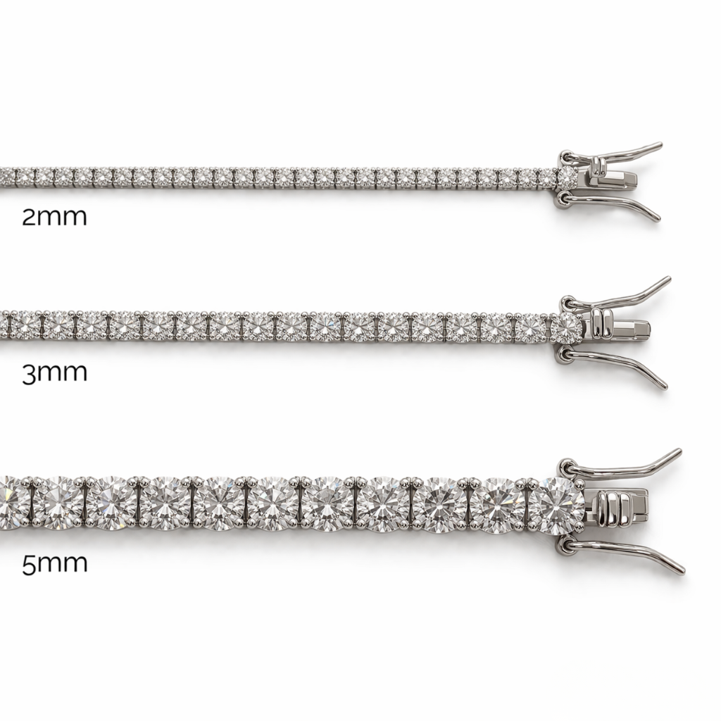 Cadena de Tenis Aurora Signature – Moissanita de 3 mm | Plata de Ley 925